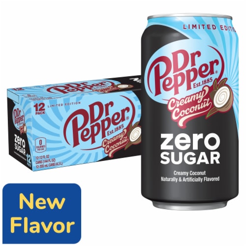 Dr Pepper Creamy Coconut Zero Sugar Soda - Fresh Coconut