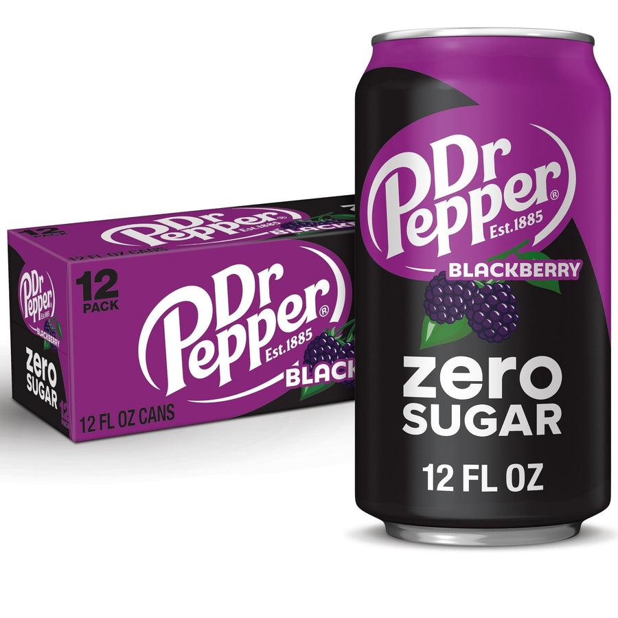 Dr Pepper Blackberry Zero Sugar Soda - Dark Flavor